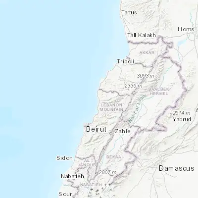 Map showing location of Jbaïl (34.121110, 35.648060)