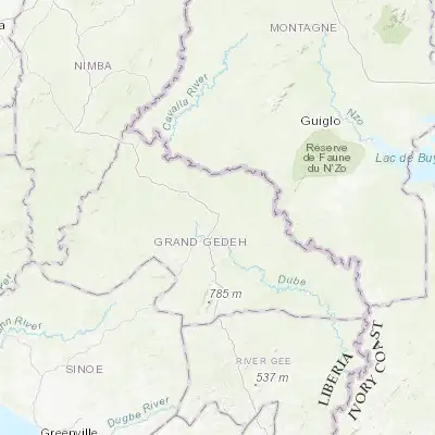 Map showing location of Zwedru (6.068460, -8.135590)