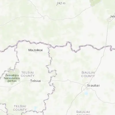 Map showing location of Akmenė (56.250000, 22.750000)