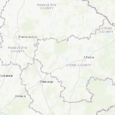 Map showing location of Anykščiai (55.525570, 25.102640)