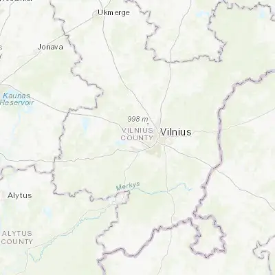 Map showing location of Grigiškės (54.683330, 25.083330)
