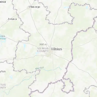 Map showing location of Justiniškės (54.716640, 25.217400)
