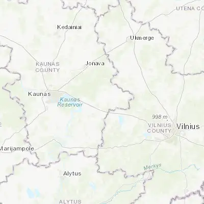 Map showing location of Kaišiadorys (54.865280, 24.468150)