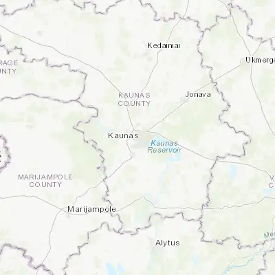 Map showing location of Kaunas (54.902720, 23.909610)