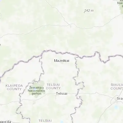 Map showing location of Mazeikiai (56.316670, 22.333330)