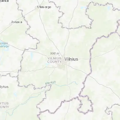 Map showing location of Pilaitė (54.699810, 25.183930)