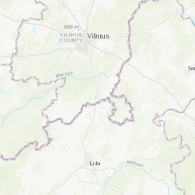 Map showing location of Šalčininkai (54.308640, 25.386770)