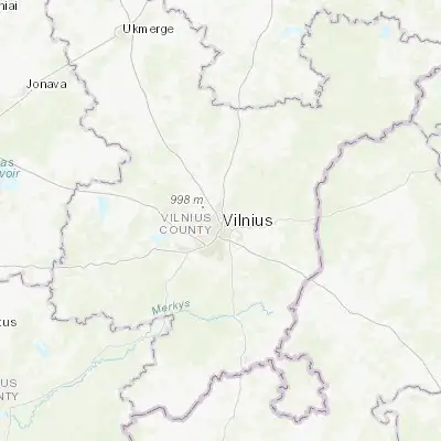 Map showing location of Šeškinė (54.709720, 25.250530)