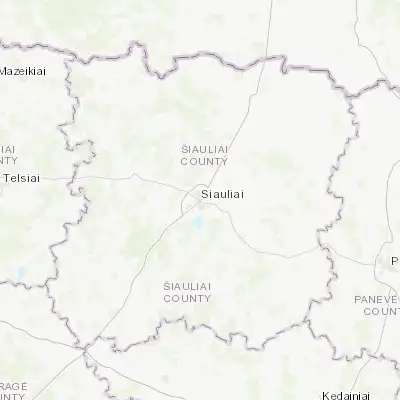 Map showing location of Šiauliai (55.933330, 23.316670)