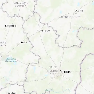 Map showing location of Širvintos (55.044000, 24.954460)