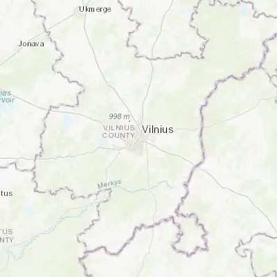 Map showing location of Vilkpėdė (54.669690, 25.247700)