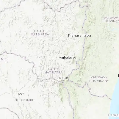 Map showing location of Ambalavao (-21.833330, 46.933330)