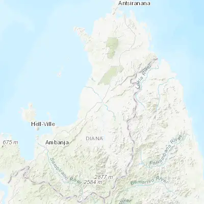 Map showing location of Ambilobe (-13.200000, 49.050000)