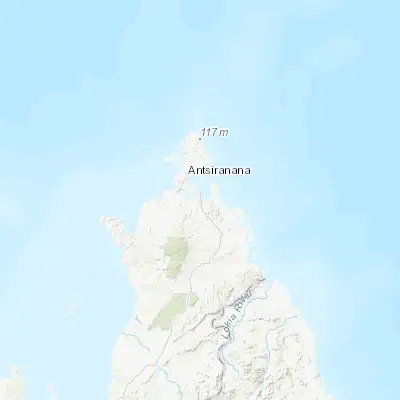 Map showing location of Antsiranana (-12.317320, 49.291880)