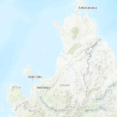 Map showing location of Antsohimbondrona (-13.083330, 48.850000)