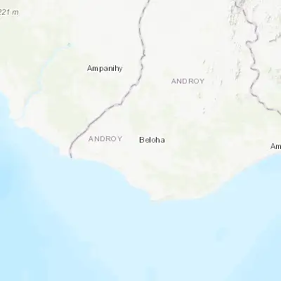 Map showing location of Beloha (-25.166670, 45.050000)