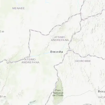 Map showing location of Beroroha (-21.666670, 45.166670)