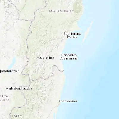 Map showing location of Fenoarivo Atsinanana (-17.380950, 49.408260)