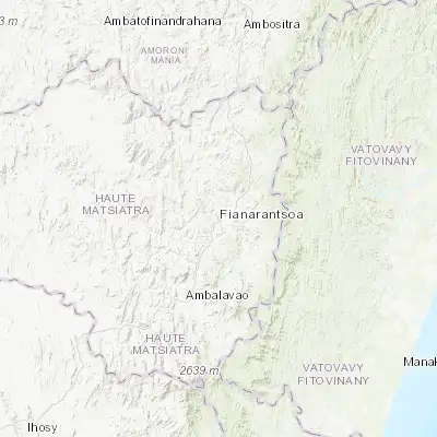 Map showing location of Fianarantsoa (-21.452670, 47.085690)