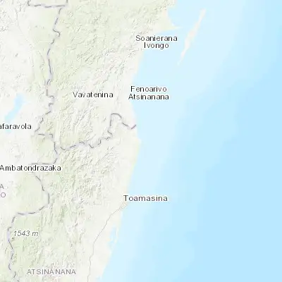 Map showing location of Mahavelona (-17.684750, 49.508690)
