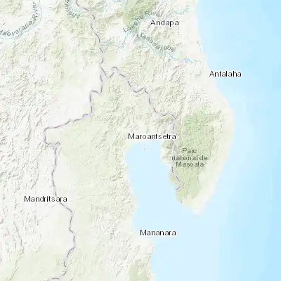 Map showing location of Maroantsetra (-15.435270, 49.737940)