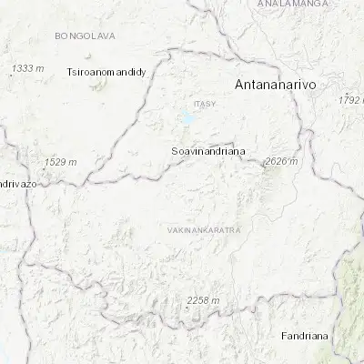 Map showing location of Miandrarivo (-19.433330, 46.750000)