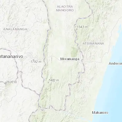 Map showing location of Moramanga (-18.949480, 48.230070)