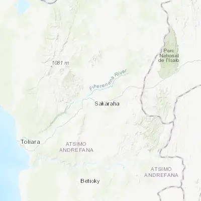 Map showing location of Sakaraha (-22.900000, 44.533330)