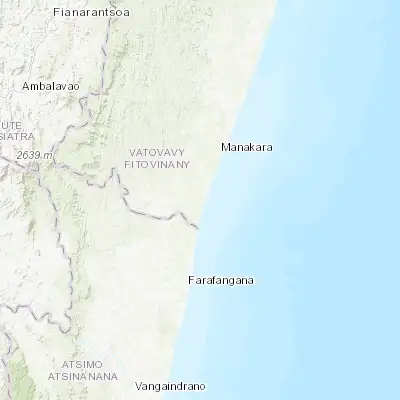 Map showing location of Savana (-22.383330, 47.900000)