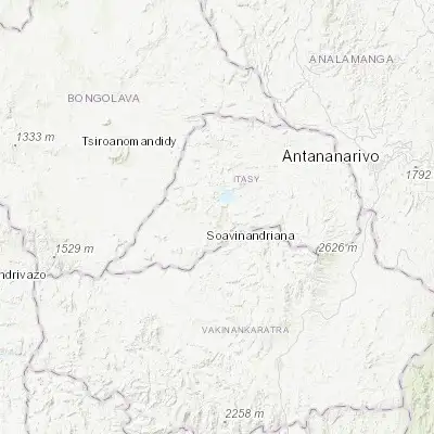 Map showing location of Soavinandriana (-19.166670, 46.733330)