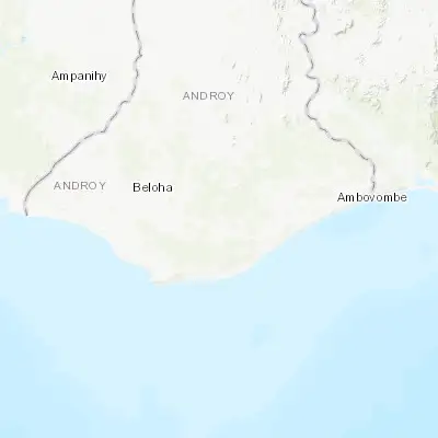 Map showing location of Tsiombe (-25.300000, 45.483330)