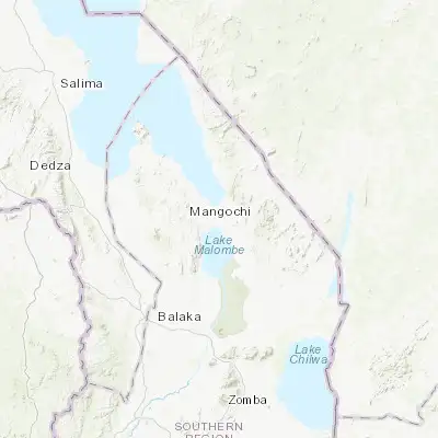 Map showing location of Mangochi (-14.478150, 35.264480)
