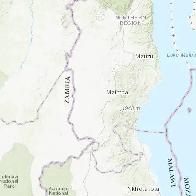 Map showing location of Mzimba (-11.900000, 33.600000)