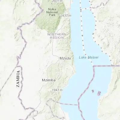 Map showing location of Mzuzu (-11.465560, 34.020710)