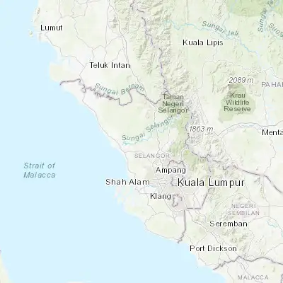 Map showing location of Batang Berjuntai (3.383330, 101.416670)