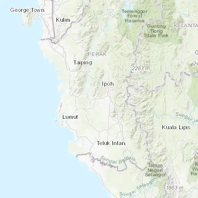 Map showing location of Batu Gajah (4.469160, 101.041070)