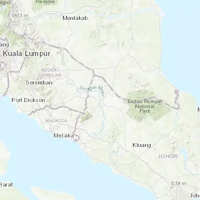 Map showing location of Buloh Kasap (2.553600, 102.764000)