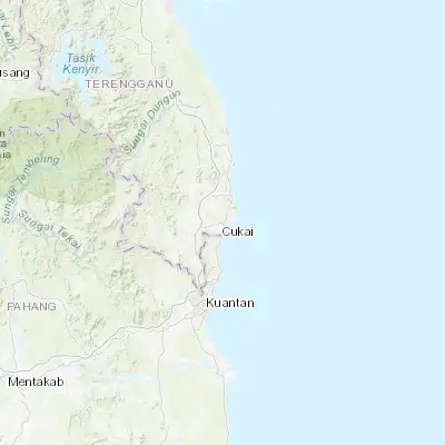 Map showing location of Cukai (4.250000, 103.416670)