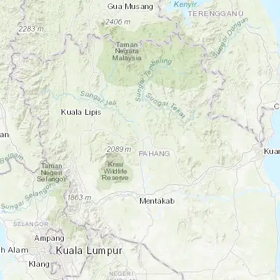 Map showing location of Jerantut (3.936000, 102.362600)