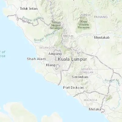 Map showing location of Kampong Baharu Balakong (3.033330, 101.750000)