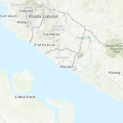 Map showing location of Kampung Ayer Keroh (2.265400, 102.280100)