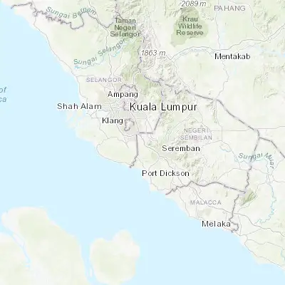 Map showing location of Kampung Baharu Nilai (2.803300, 101.797200)