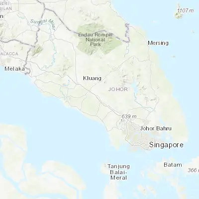 Map showing location of Kampung Simpang Renggam (1.827800, 103.300000)