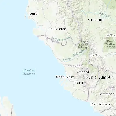 Map showing location of Kampung Tanjung Karang (3.424200, 101.184900)
