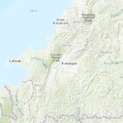 Map showing location of Keningau (5.337800, 116.160200)