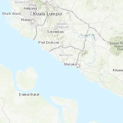 Map showing location of Klebang Besar (2.218600, 102.199500)