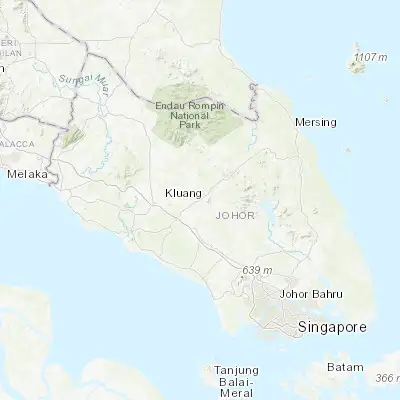 Map showing location of Kluang (2.030460, 103.316890)