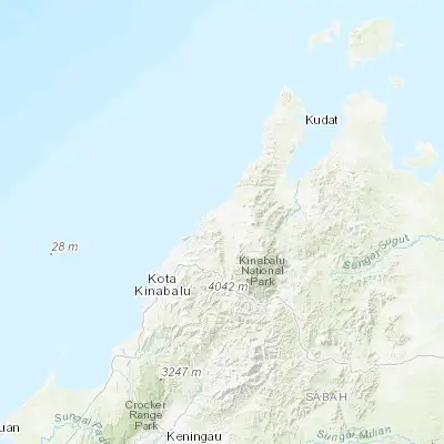 Map showing location of Kota Belud (6.351000, 116.430500)