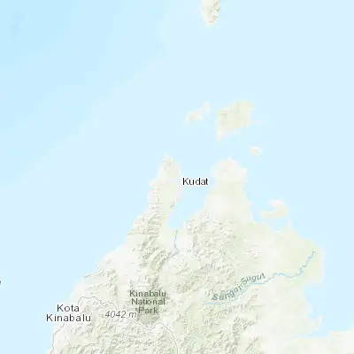 Map showing location of Kudat (6.887320, 116.823640)