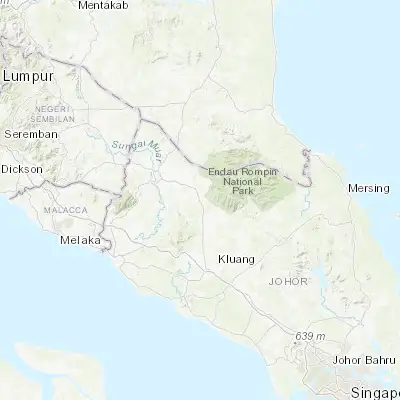 Map showing location of Labis (2.385000, 103.021000)